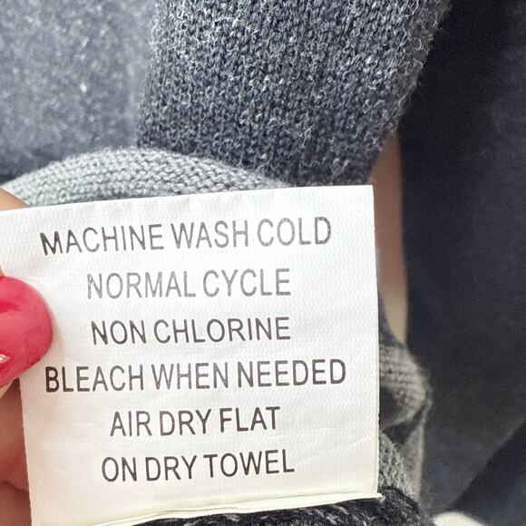 Standard‎ Issue Men's Large Graphite Gray Crewneck Fleece Sweater Contrast Trim - Picture 8 of 8